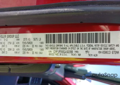 2012 Jeep Liberty Limited Jet Edition from USA, damaged, VIN 1C4PJMFK0CW162398